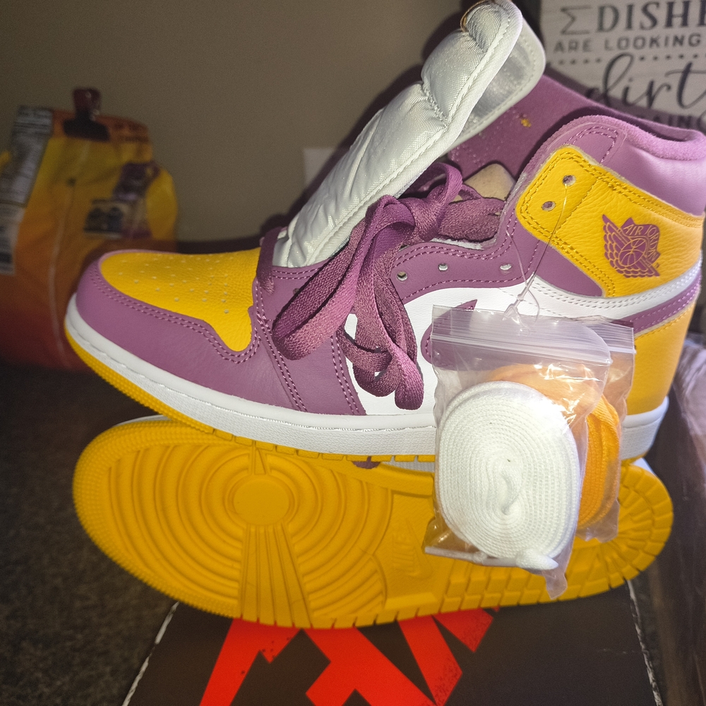 Jordan 1 Retro Brotherhood Purple and Yellow High-Tops
